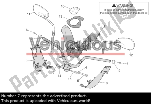 aprilia AP8149444 couvercle supérieur du volant - Côté droit