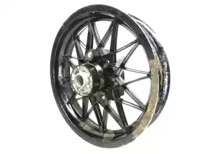 Aprilia AP8208187 rear wheel, black, 16 inch, 3.00 y, 24 spokes - Upper part