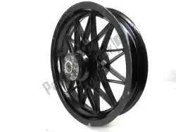 Here you can order the rear wheel, black, 16 inch, 3. 00 y, 24 spokes from Aprilia (Aprilia / Grimeca), with part number AP8208187:
