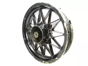 Aprilia AP8208187 rear wheel, black, 16 inch, 3 j, 24 spokes - Upper side