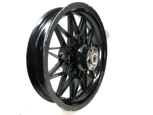 aprilia AP8208187 rear wheel, black, 16 inch, 3.00 y, 24 spokes - Upper side