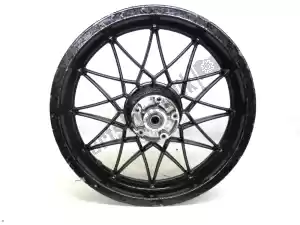 Aprilia AP8208187 rear wheel, black, 16 inch, 3.00 y, 24 spokes - Left side