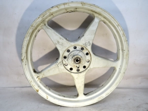 aprilia AP8208236 frontwheel, white, 16 inch, 2.15, 5 spokes - Bottom side