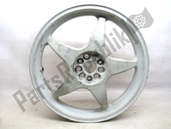 Aprilia AP8208236, Frontwheel, white, 17 inch, 2.75 y, 5 spokes, OEM: Aprilia AP8208236