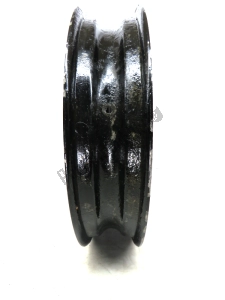 aprilia AP8208292 rear wheel, black, 16 inch, 3.00, 24 spokes - Left side