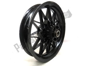 aprilia AP8208292 rear wheel, black, 16 inch, 3.00 y, 24 spokes - Bottom side