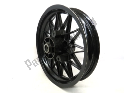 Aprilia AP8208292, Rear wheel, black, 16 inch, 3 j, 24 spokes, OEM: Aprilia AP8208292