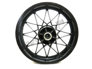 aprilia AP8208292 rear wheel, black, 16 inch, 3.00 y, 24 spokes - Upper side