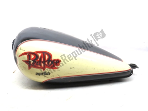 aprilia AP8230758 fuel tank, black and white red rose - Bottom side