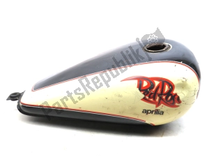 aprilia AP8230758 fuel tank, black and white red rose - Upper side