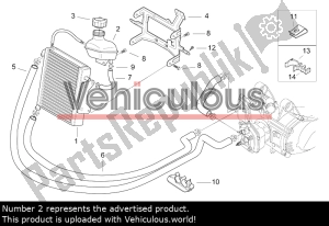 aprilia AP8238750 tanque de refrigerante - Lado esquerdo