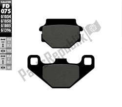 Galfer FD075, Les plaquettes de frein, OEM: Galfer FD075