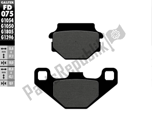 GALFER FD075 brake pads - Bottom side