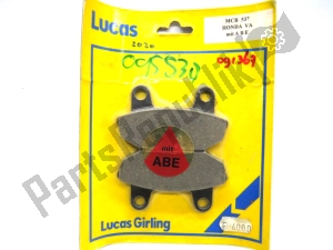 LUCAS TRW MCB537 brake pads - Bottom side