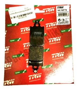 LUCAS TRW MCB578 brake pads - Bottom side