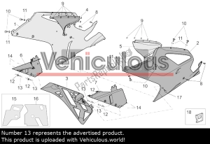 aprilia ap8144563 rivet, mâle - Face supérieure