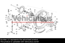 Aprilia AP8107069, Z?batka tylna, OEM: Aprilia AP8107069