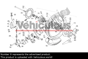 aprilia AP8125563 sprocket carrier - Right side