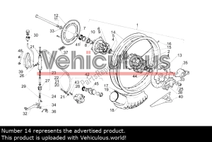 aprilia AP8108471 rear wheel 17 x 4.25 - Lower part