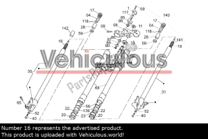 aprilia AP8123611 lower triple tree steering yoke - Middle