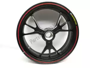 Ducati 50221561AB rear wheel, black, 17 inch, 5.50 y, 9 spokes - Bottom side