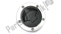 510490744, Kawasaki, Tankdeckel, schwarz / aluminium, Benutzt