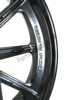 50221761AA, Ducati, Achtervelg,      zwart, 17 inch, 4,50, 10 spaken, Gebruikt