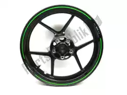 Here you can order the frontwheel, black, 17 inch, 3. 50, 6 spokes from Kawasaki, with part number 410730567QT: