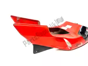 Aprilia AP8230695 cockpit arrière, rouge noir, plastique abs - Côté gauche