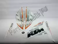 90808099000, KTM, Set di adesivi KTM RC 390, NOS (New Old Stock)