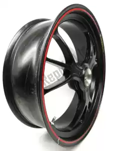 Ducati 50221561AB rear wheel, black, 17 inch, 5.50 y, 9 spokes - Lower part