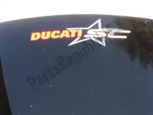 ducati 59530251a zadelcover,      zwart - Rechterkant