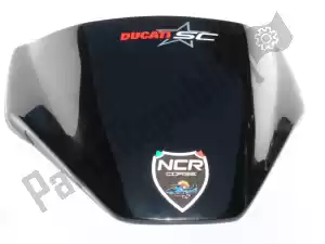 ducati 59530251a zadelcover,      zwart - Onderkant