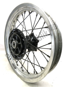 Kawasaki 410341154 rueda trasera, color plata, 17 pulgadas - Lado superior