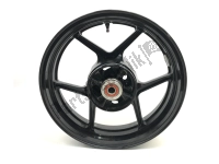 410730146QT, Kawasaki, Rear wheel, black, metal, NOS (New Old Stock)