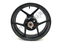 Kawasaki 410730146QT, Rear wheel, black, metal, OEM: Kawasaki 410730146QT