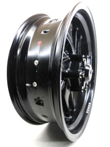 ducati 50221971AA rear wheel, black, 17 inch, 5,5 j, 10 spokes - Upper part