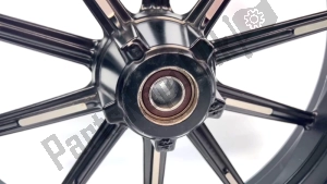Ducati 50121791BA voorwiel, zwart, 18, 3, 10, single disk! - Linkerkant