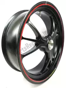 Ducati 50221561AB rear wheel, black, 17 inch, 5.50 y, 9 spokes - Upper part