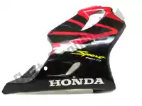 64400MBWD60ZA, Honda, carenagem lateral, direita, preto vermelho branco Honda CBR 600 F FS Sport FR Rossi, Usava