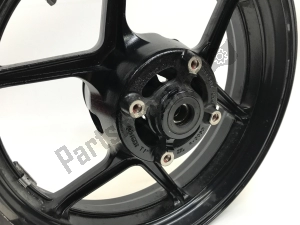Kawasaki 410730146QT roda traseira, preto, metal - Lado direito