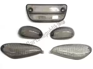 Piaggio 294687 achterlicht glas + knipperlicht glaasjes set - Onderkant