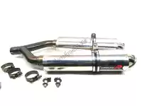 85205R, Aprilia, Conjunto de silenciadores de escape pieza de par Aprilia Shiver 750 SL GT GTA, Usado