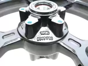 Ducati 50121783AA frontwheel, black, 17 inch, 3.50, 6 spokes - Plain view