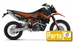 Oils, fluids and lubricants for the KTM Super Enduro 950 R LC8  - 2009