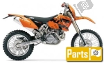 Crankshaft, cylinder and piston for the KTM XC 450  - 2004