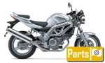 Options and accessories para el Suzuki SV 650  - 2004