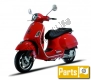 Alle originele en vervangende onderdelen voor uw Vespa GTS 125 4T IE Super E3 2009.