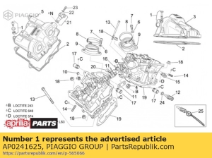 aprilia AP0241625 ?ruba dystansowa kpl. - Lewa strona