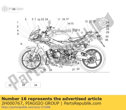 Aprilia 2H000767, Aufkleber 